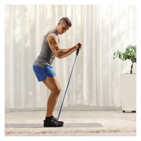 Fitness tube, extra thick, blue, set of 10