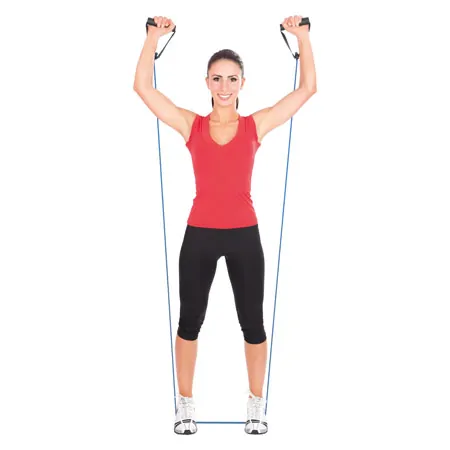 Fitness tube, extra thick, blue, set of 10