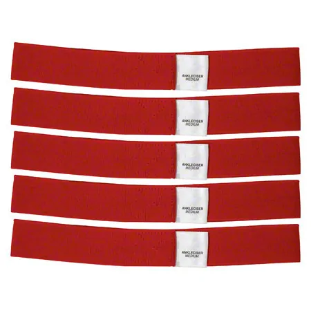 Exercise band Ankleciser, medium, red, set of 5