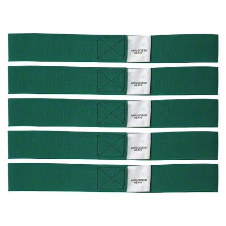 Exercise Band Ankleciser, heavy, green, set of 5