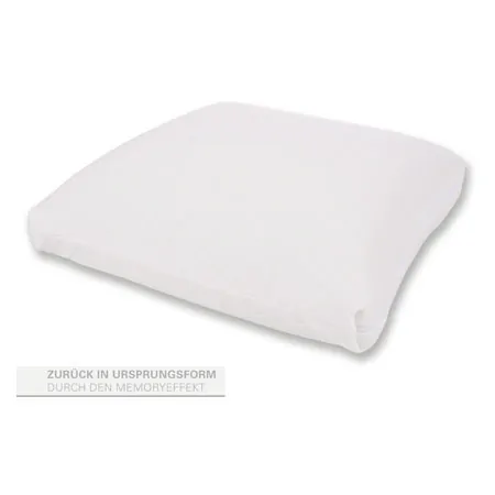 Viscoline travel pillow, rectangular shape incl. Bag, white, LxWxH 34x35x13 cm
