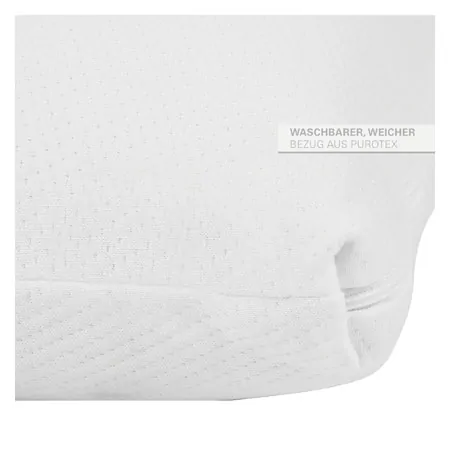 Viscoline travel pillow, rectangular shape incl. Bag, white, LxWxH 34x35x13 cm