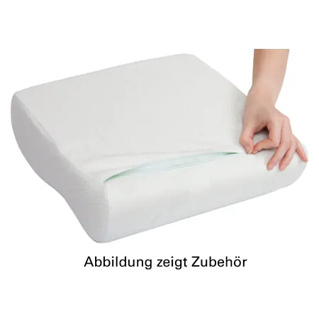 Cover for Viscoline travel pillow, anatomical shape, white