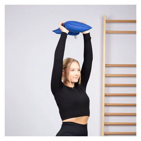 Sand bag filled with quartz sand, 30x30 cm, 5 kg, blue