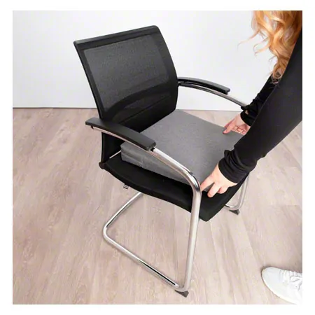 Sport-Tec seat wedge cushion with zipper, 38x38x7/1 cm, grey