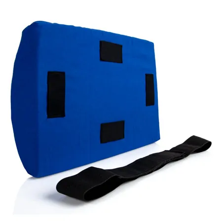 Lumbar cushion with cover and belt