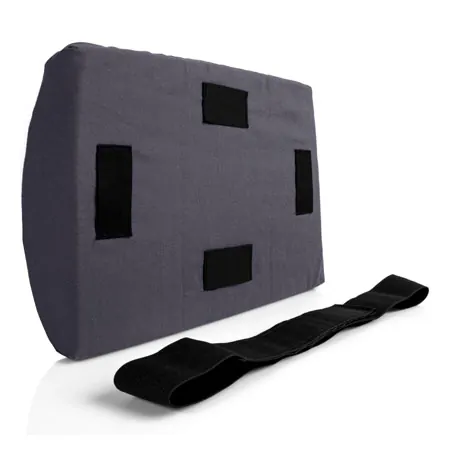 Lumbar cushion with cover and belt