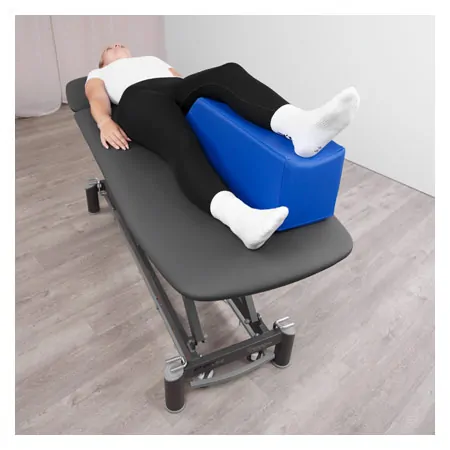 Positioning wedge with flat leg recess, L x W x H 75 x 20 x 22 cm