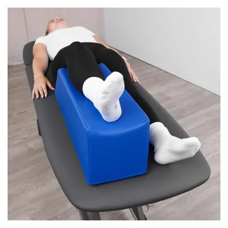 Positioning wedge with flat leg recess, L x W x H 75 x 20 x 22 cm