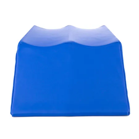 Positioning wedge with 2 flat leg recesses, L x W x H 75 x 42 x 22 cm