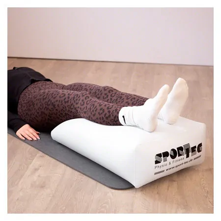 Leg and vein support pillow, inflatable, LxWxH 70x50x19/7 cm, white