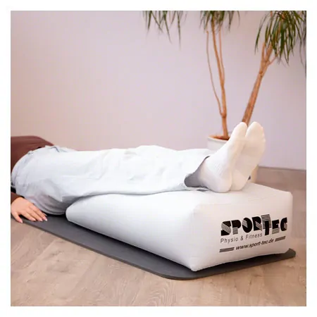 Leg and vein support pillow, inflatable, LxWxH 70x50x19/7 cm, white