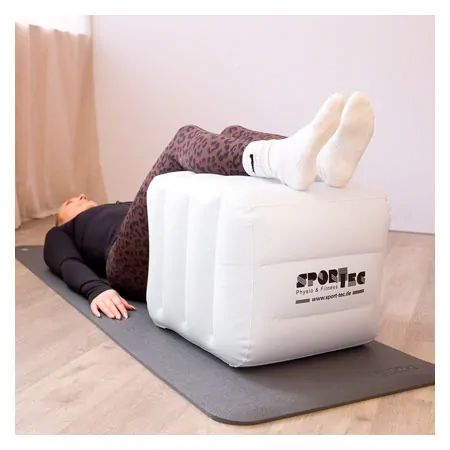 Storage pillow, inflatable, LxWxH 40x45x50 cm, white