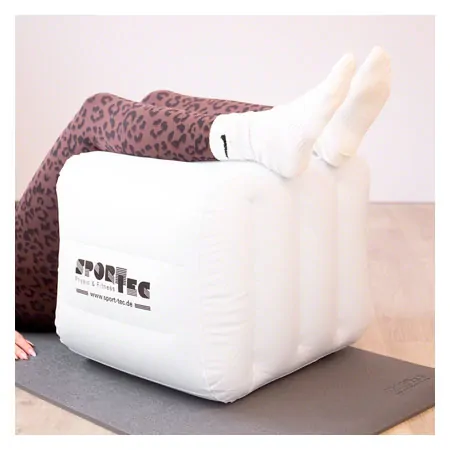 Storage pillow, inflatable, LxWxH 40x45x50 cm, white