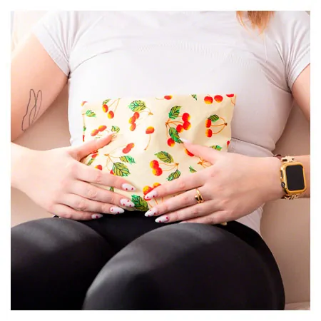 Cherry stone bags with cotton cover large 26x23 cm