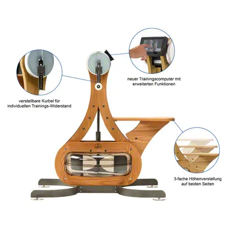 NOHrD WaterGrinder upper torso exerciser oak