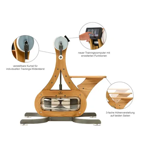 NOHrD WaterGrinder upper torso exerciser oak
