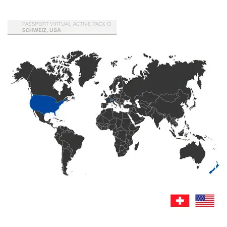 Passport Virtual Active - USB Stick, Pack O, (USA, Switzerland)