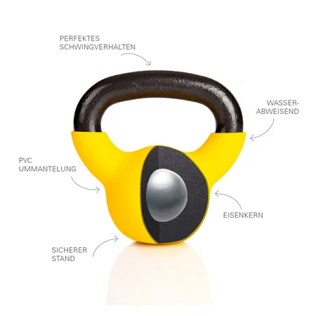 Kettlebell, 4 kg, yellow