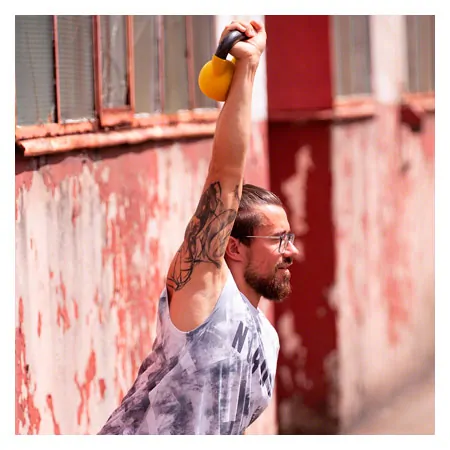 Kettlebell, 4 kg, yellow