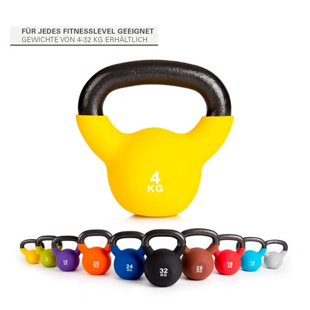 Kettlebell, 4 kg, yellow