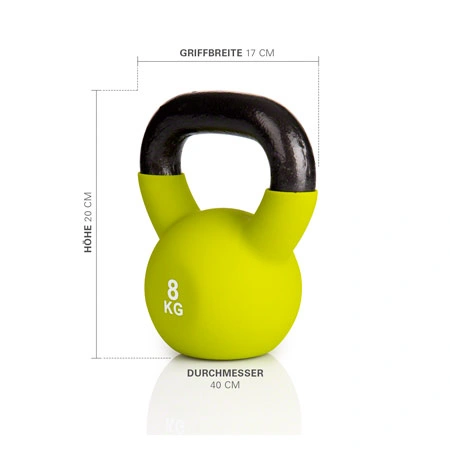 Kettlebell 8 kg, green