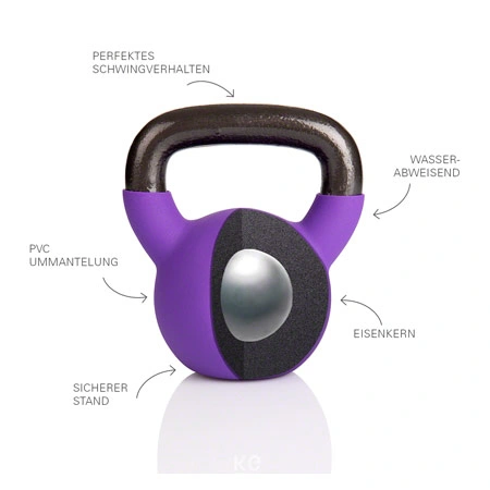 Kettlebell, 12 kg, purple