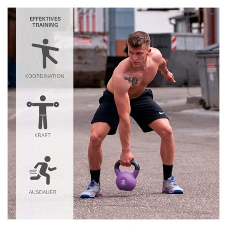 Kettlebell, 12 kg, purple