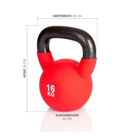 Kettlebell, 16 kg, red