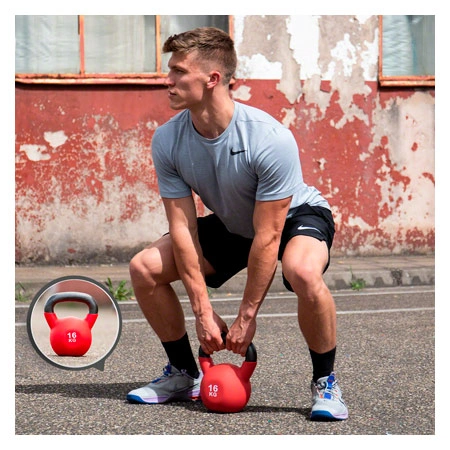 Kettlebell, 16 kg, red