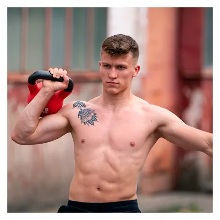 Kettlebell, 16 kg, red