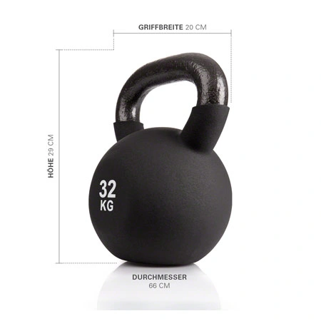 Kettlebell, 32 kg, black