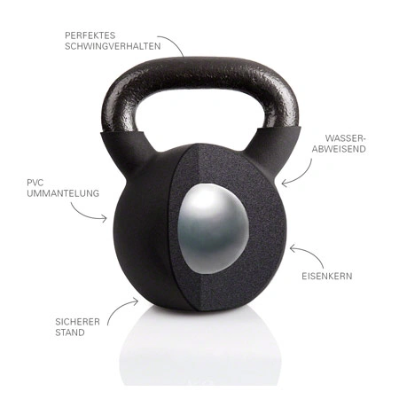 Kettlebell, 32 kg, black