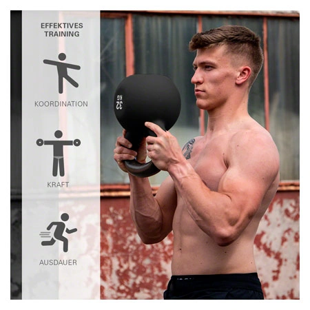Kettlebell, 32 kg, black