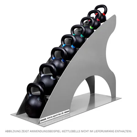 Shelf for 8 kettlebells