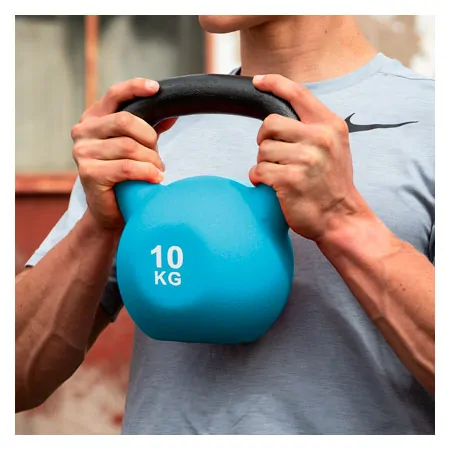 Kettlebell, 10 kg, light blue