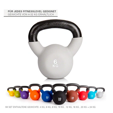 Kettlebells 4-24 kg, set of 8
