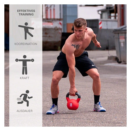 Kettlebells set 10 kettlebells 4 to 32 kg, incl. tray