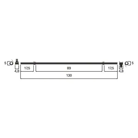 pumpset! -barbell bar,  2.5 cm x 130 cm