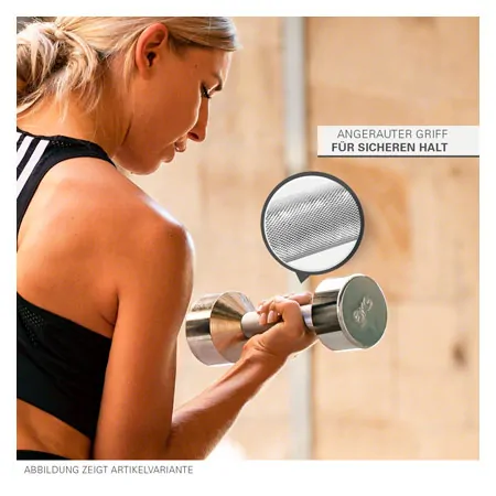 Chrome dumbbell massive, 7 kg, one piece
