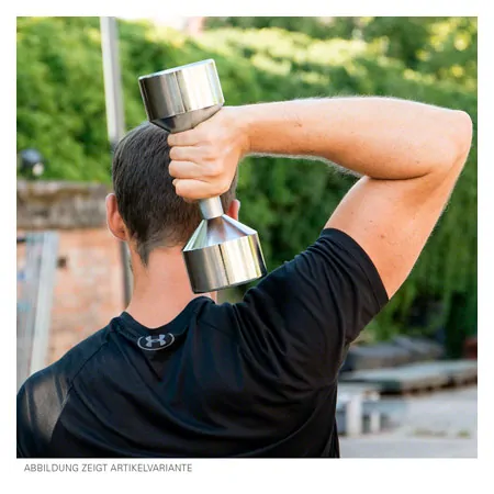 Chrome dumbbell massive, 7 kg, one piece