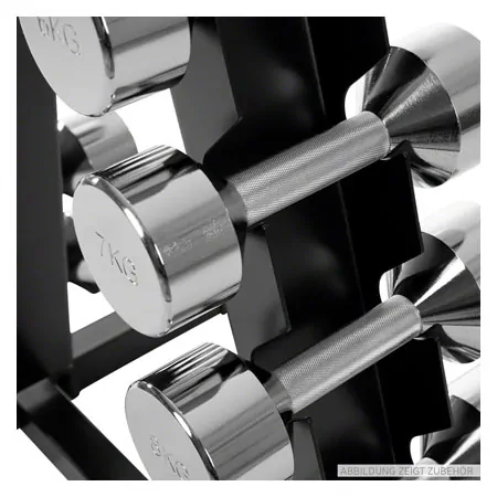 Chrome dumbbell massive, 10 kg, one piece
