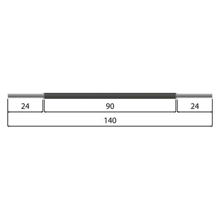 Get-Fit barbell,  3 cm x 140 cm