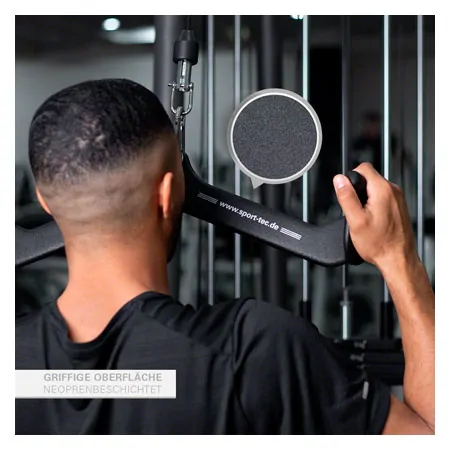 Sport-Tec ergonomic lat pull and rowing handle, 54x10 cm