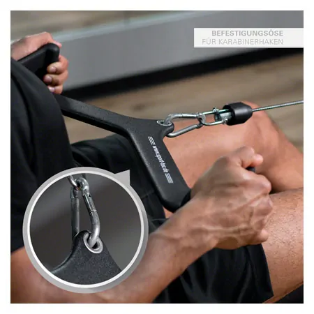 Sport-Tec ergonomic lat pull and rowing handle, 54x10 cm