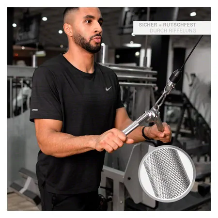 Triceps bar, W-shape