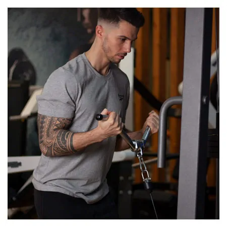 Triceps bar W-shape, curved