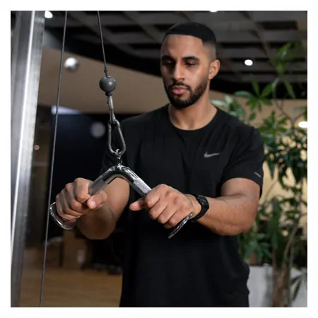 Mushroom-shaped triceps handle