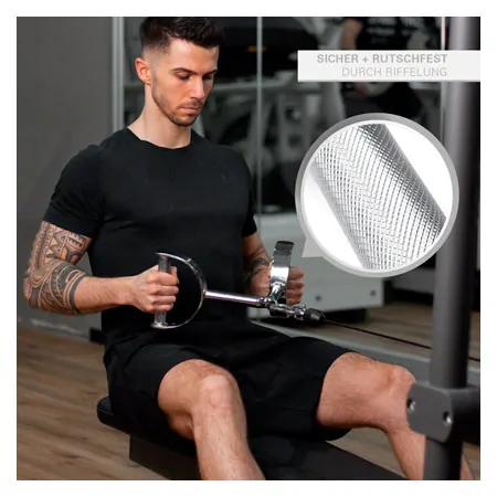 Triceps cable grip, V-shape