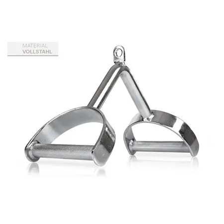 Triceps cable grip, V-shape